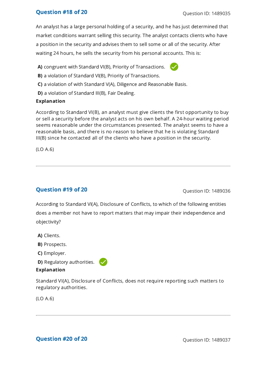 Caia Example Questions 2023 CAIA Schweser Qbank (Questions Answers) Mock Topics & Quiz Level 1 PDF